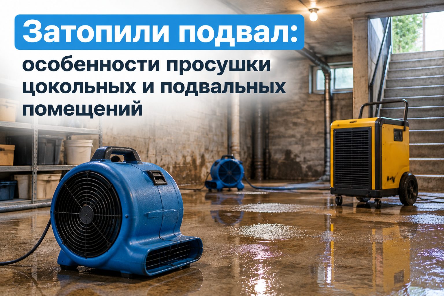 Затопили подвал: особенности просушки цокольных и подвальных помещений