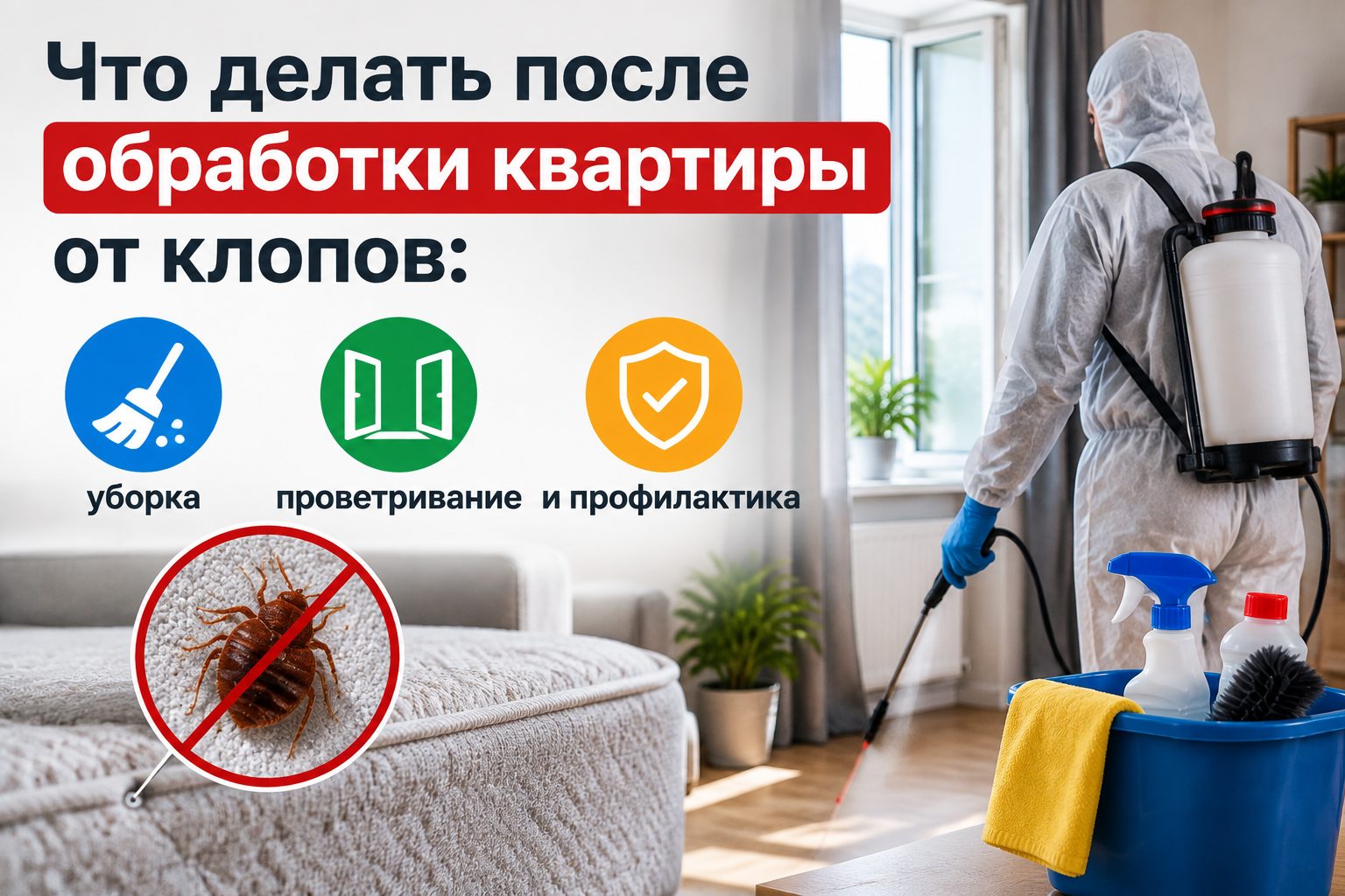 Что делать после обработки квартиры